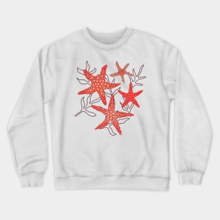 Sea stars - starfish fun in the ocean red colours Crewneck Sweatshirt